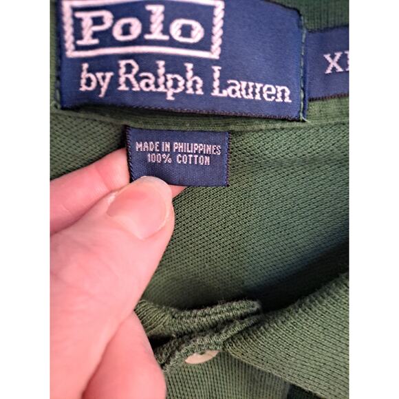 Polo by Ralph Lauren Men Green Logo Embroidered Short Sleeve Polo Shirt Size XL‎ - Picture 6 of 6